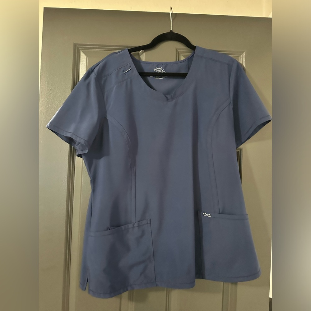 Cherokee stretch round neck scrub top